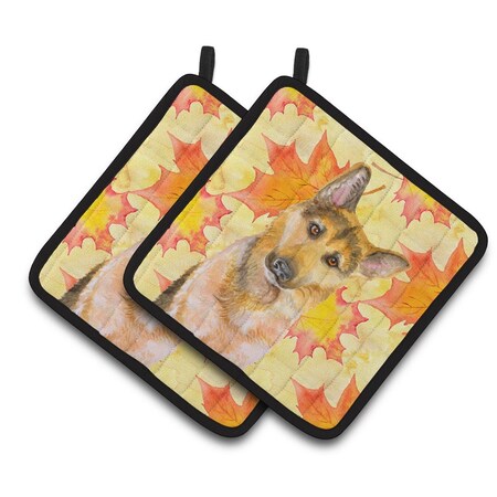 Carolines Treasures German Shepherd No. 2 Fall Pair of Pot Holders BB9972PTHD